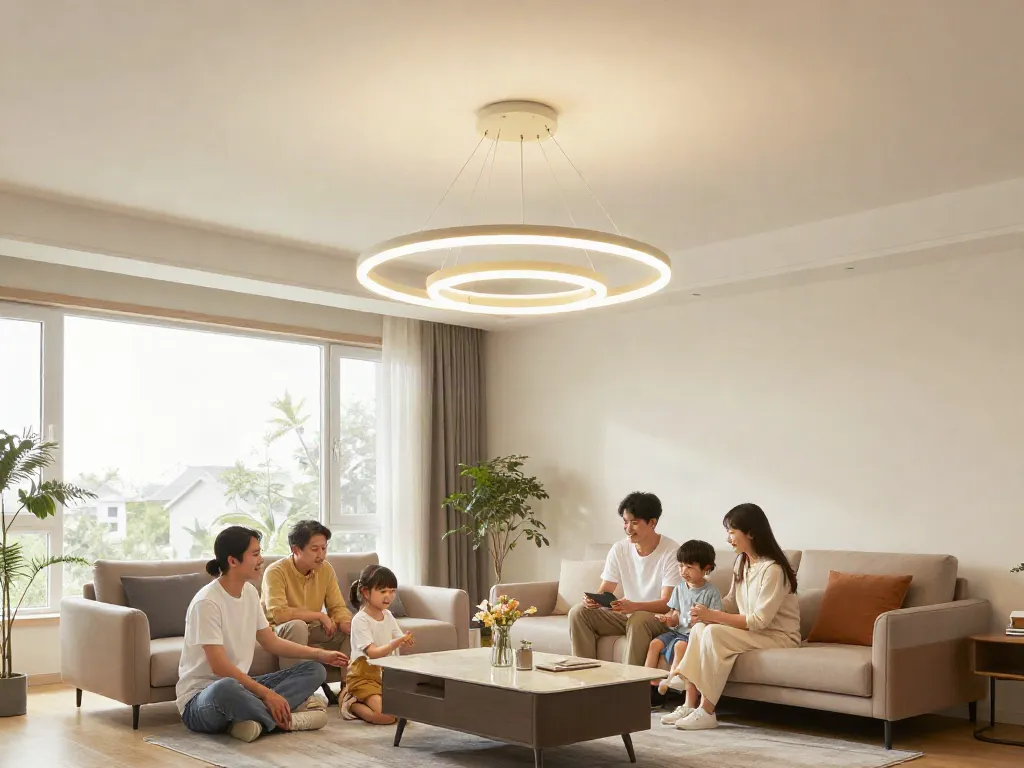 lustre living moderne instalate într-un living primitor, oferind un mediu cald și confortabil, afaceri locale fiabile
