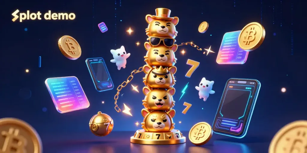 Experience thrilling slot demo gameplay with vibrant 3D cartoon elements in a casino setting.