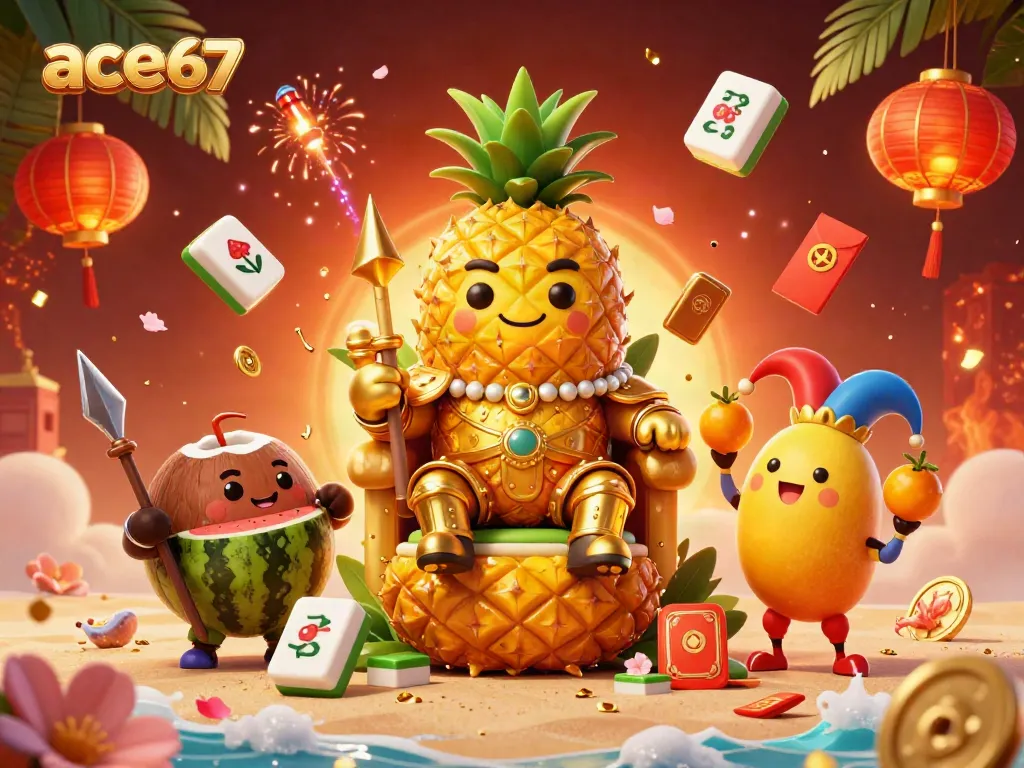 Celebrate jackpots and gameplay with ace67 in this vibrant beach casino scene.