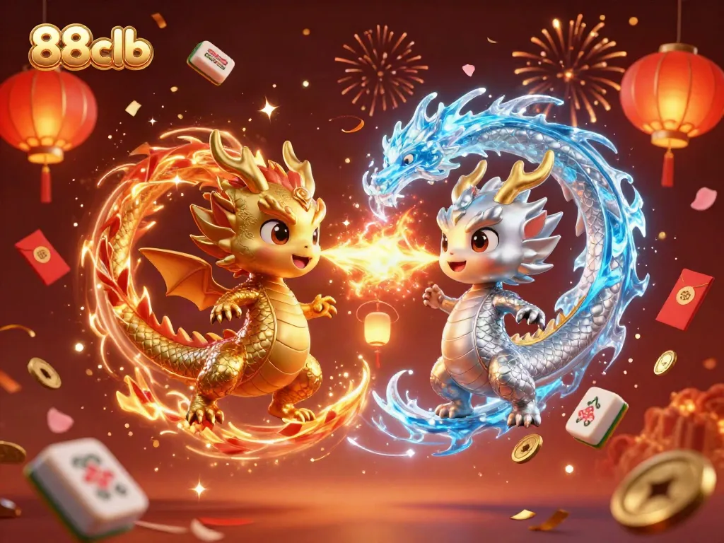 Engage with thrilling 88clb adventures alongside mystical dragons and vibrant casino symbols.