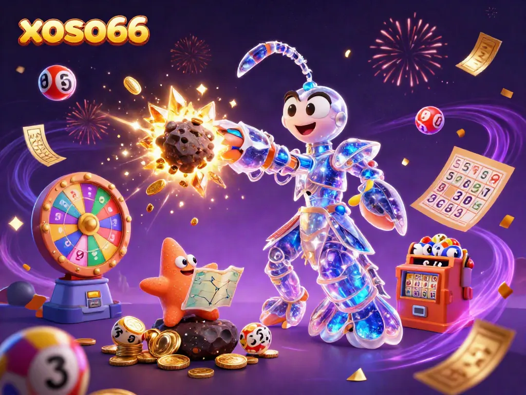 Immerse in xoso66 excitement with animated lottery balls, giant gems, and enchanting 3D characters.